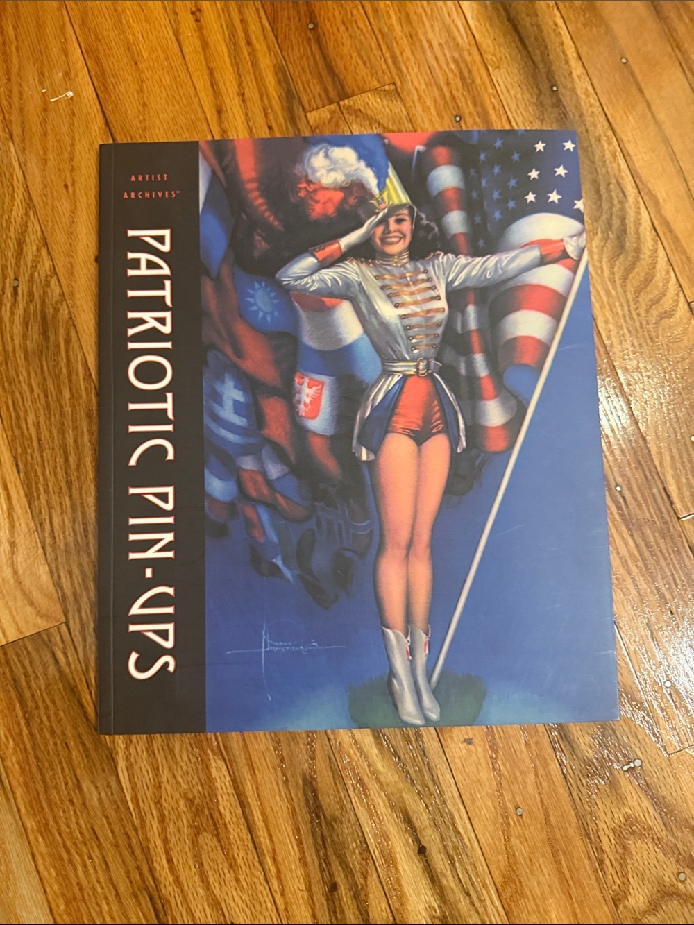 Patriotic Pin-Ups Art Book - Red, White & Blue Hard Cover